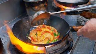 Art of Wok Skills！Cooking with Extreme Powerful Fire Taiwan Stir Fry  晚上不要看！海鮮熱炒 大民生平價海鮮