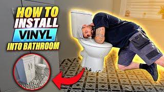 How To Install Sheet Vinyl Lino Flooring In A Bathroom  Easy Step By Step DIY Guide