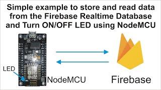 Simple example to store and read data from the Firebase Real-time Database and Turn ONOFF LED