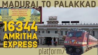 Train Journey  Madurai Jn to Palakkad Jn by 16344 Amritha Express