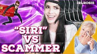 SIRI Impression & Voice Acting to annoy a SCAMMER  #irlrosie #scambaiting