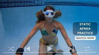 Static Apnea Underwater Breath Hold Practice At Home Pool