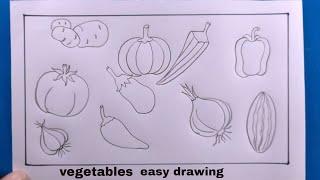 how to draw vegetables step by steppencil drawingvegetable drawing