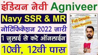 Indian Navy Agniveer SSR & MR Recruitment 2022 Under Agnipath Scheme  Navy MR & SSR Form 2022