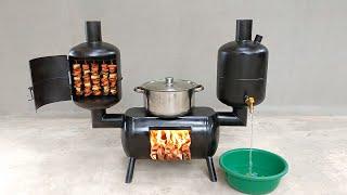 Creative 3 in 1 wood stove very convenient and effective