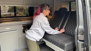 How to set up rock n roll bed VW Campervan