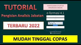 Cara Mudah dan Cepat Mengisi Analisis Jabatan di E- Formasi 4.1 Terbaru 2022.