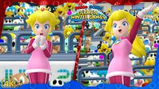 Mario & Sonic at the Olympic Winter Games 2010 ⁴ᴷ All Events Peach gameplay