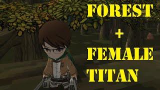 Attack on Titan Tribute Game - Forest Run + Female Titan