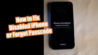 How to FIX Disabled iPhone 14 15  or forgot password