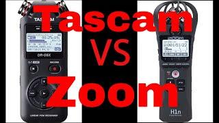 Tascam DR-05X Vs Zoom  H1n samples voice-overs