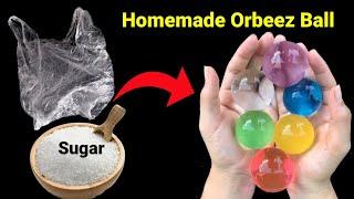 How to make orbeez with PlasticbagDIY colourful waterballsHomemade Crazy ballDiy Bouncy ball#ball