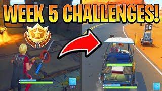 Fortnite ALL WEEK 5 CHALLENGES GUIDE - RADAR SIGNS Locations Secret Star Battle Royale Season 6