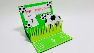 How To Make A Football Pop Up Card For Fathers Day  DIY fathers day cards  DG Handmade