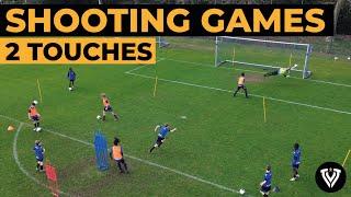 3 Fun 2 Touch Shooting Games   Soccer Drills  Football Exercises