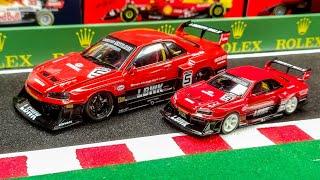 TARMAC WORKS VS INNO64 Nissan LB-ER34 Super Silhouette 164 VS 143 Scale Comparison