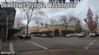 Downtown Olympia Washington 4K Walking Tour