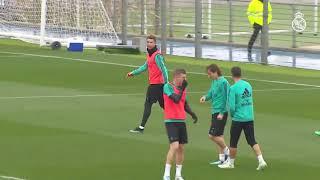 La chilena de Cristiano Ronaldo en el entrenamiento del Real Madrid @realmadrid