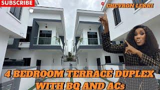 HOUSE FOR SALE IN LEKKI LAGOS NIGERIA4 BEDROOM SEMI DETACHED DUPLEX WITH BQ & ACs IN CHEVRON#duplex