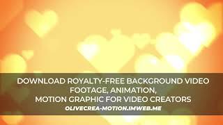 Yellow heart bokeh animation video MP4