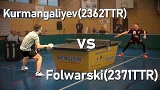 Hammer-Match gegen Abwehr  Kurmangaliyev2362TTR vs Folwarski2371TTR  3.Bundesliga Süd