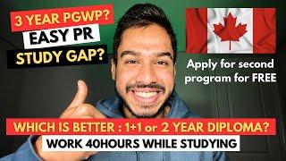 WHICH is BETTER  1+1 or 2 Year Diploma?  How to Apply for Second Course for FREE  Study in Canada