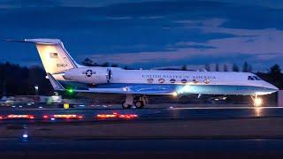 USAF C-37 Arrival and Departure from YYJ