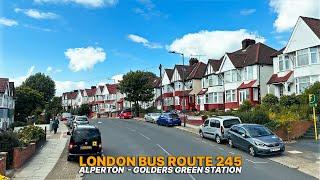 Northwest London Bus Journey Upper deck views aboard Bus Route 245 from Alperton to Golders Green 