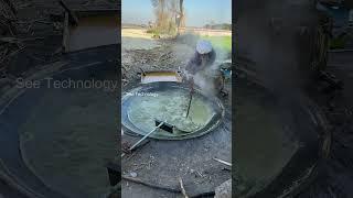 Traditional Brown Sugar Making in Pakistan  Amazing Brown Sugar Production in Village  shorts