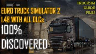 Full Map Discovered ETS2 1.48 with DLCs - Ready Profile Files Tutorial