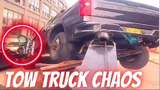 TOW TRUCK CHAOS --- Bad drivers & Driving fails -learn how to drive #1218