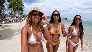 Three Latinas In Bikinis