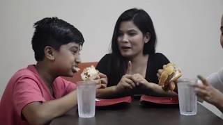 अनुभब र सेड्रीनाको Burger ChallengeMero ShowAnubhavSedrinaTrisha