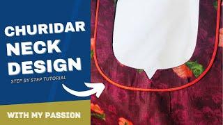 Easy Churidar Neck Model Cutting & Stitching