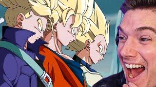 NEW LR Super Saiyan Goku Vegeta & Trunks Super Attacks Reaction on Dokkan Battle