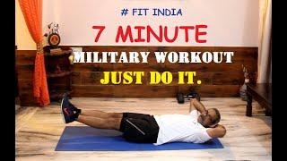 Intense Military Workout  7 Minutes  Col Pieush Agrawal EX-NDA Black Cat Commando  No Equipment