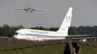 Бедолага Ил-96 Ту-160 без посадки и Боинг 777 на фоне полувековых столбов. Аэродром Жуковский