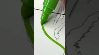 Drawing Shrek With Posca Markers #shorts #art