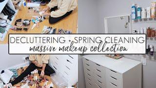 Decluttering + Spring Cleaning  MASSIVE MAKEUP COLLECTION