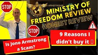 Ministry of Freedom Review   Is Jono Armstrong a Scam? ️  9 Reasons I didn’t buy it ️