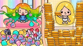 Golden Hair and Rainbow Hair Compilation   Toca Life Story  Toca Boca