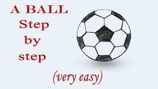 How to draw a Football step by step very easy  Art video