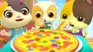 Baby Kitten Makes Yummy Pizza  Learn Colors for Kids  Nursery Rhymes  Kids Songs  BabyBus