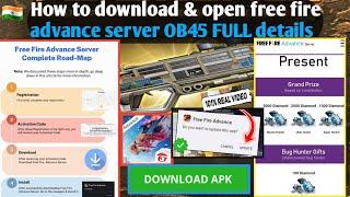 How to download & open free fire advance server OB45  Advance server free fire ob45FF OB46