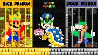 RICH MARIO vs POOR LUIGI But in Bower Prison Escape  Game Animation