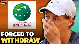 Sinner Forced to Withdraw from Rome Open 2024  Tennis News