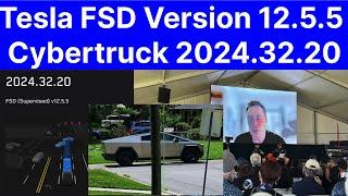 Tesla FSD v12.5.5 Cybertruck 2024.32.20 Update End to End