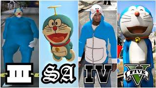 Evolution of Doraemon in GTA Games  DORAEMON Visit Every GTA Map