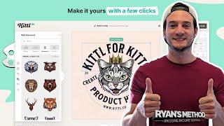 I Created a Best-Selling Design in 5 minutes w Kittl