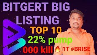 Bitgert Brise big Top 10 exchange listing  Big pump soon  Big burning  #brise #bitgert